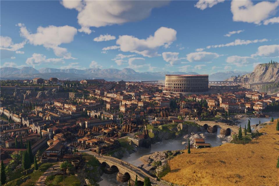 „Anno 117: Pax Romana“ spielt in einer Zeit des relativen Friedens. Als römischer Statthalter baut man prächtige Städte auf und muss dabei die Bedürfnisse der Bevölkerung berücksichtigen.Ubisoft/dpa-tmn