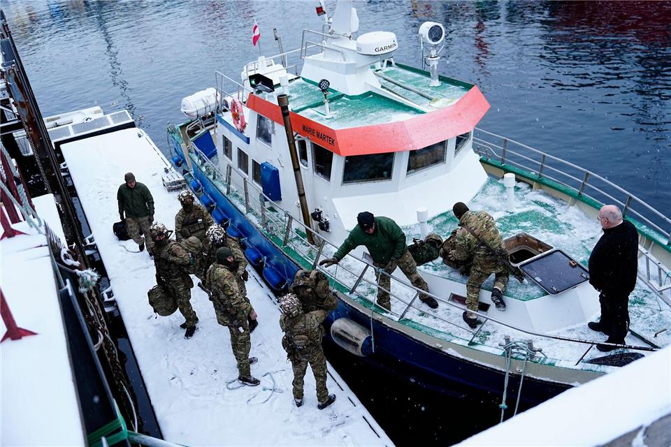 Anstoß nahm Trump an der militärischen Erkundungsmission der acht von der Zoll-Drohung betroffenen Länder auf Grönland. (Archivbild) Mads Claus Rasmussen/Ritzau Scanpix Foto/AP/dpa