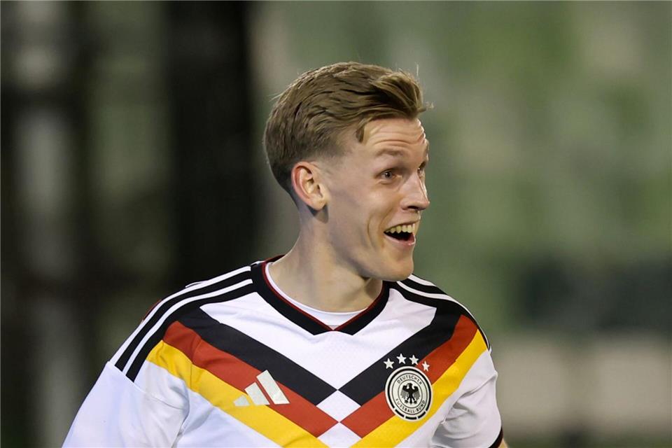 Anton Kade trifft zum 2:0.Yorgos Karahalis/dpa