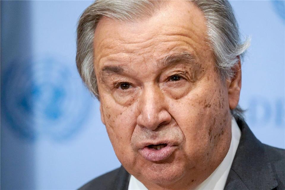 António Guterres ist als erster UN-Generalsekretär seit 15 Jahren in SyrienJohn Minchillo/AP/dpa