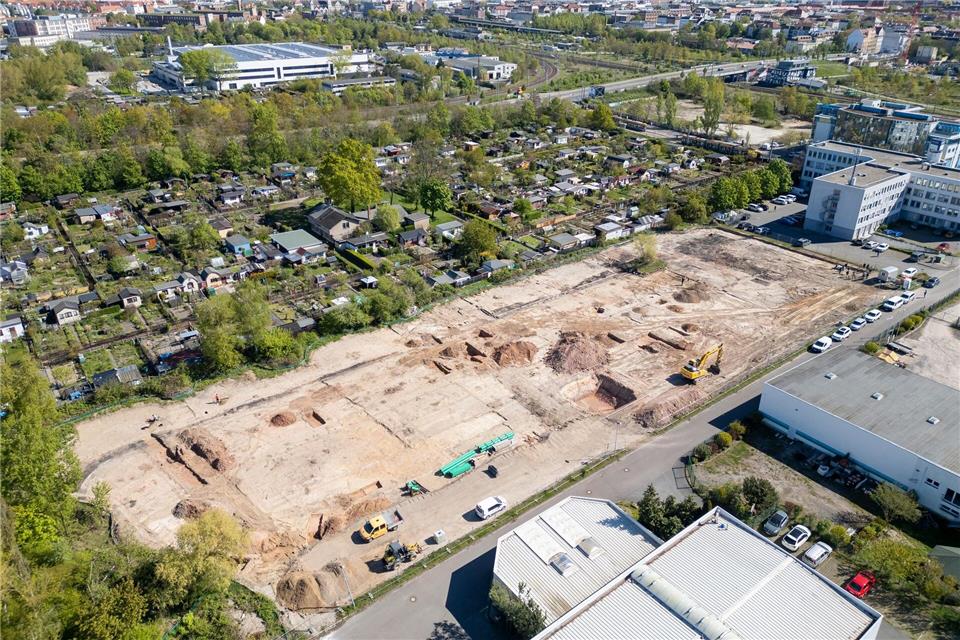 Archäologen erforschen NS-Zwangsarbeiterlager in Leipzig.Jan Woitas/dpa