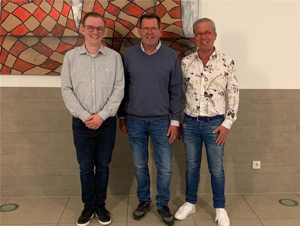 Arndt Zurhausen, Felix Wedding und Klaus Spieker (von links) sind wieder in den Vorstand gewählt worden.