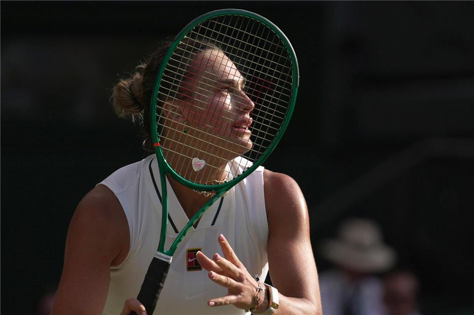 Aryna Sabalenka schied im Achtelfinale von Wimbledon aus.Brian Inganga/AP/dpa