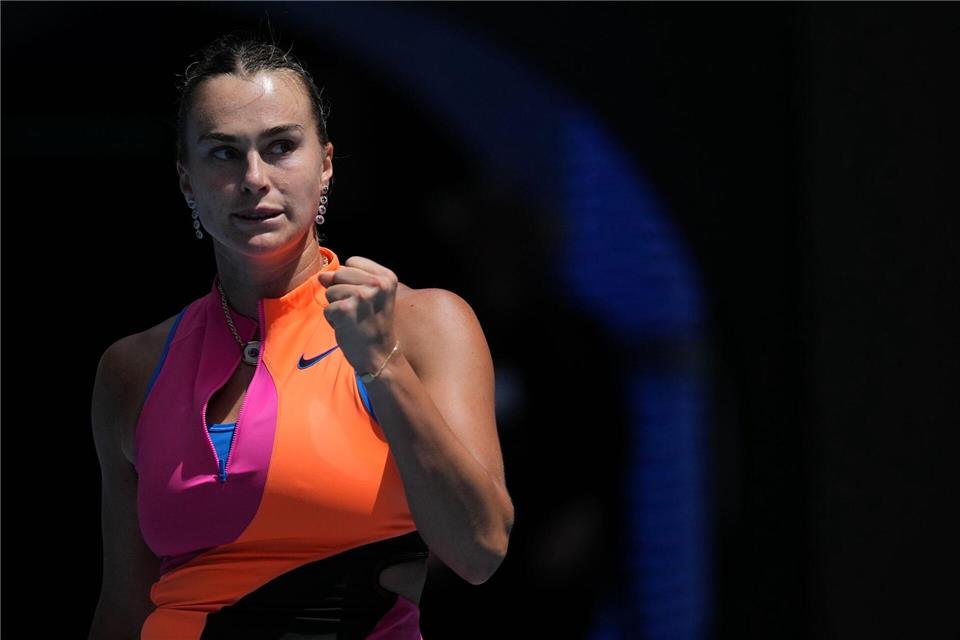Aryna Sabalenka steht bei den Australian Open im Viertelfinale.Dita Alangkara/AP/dpa