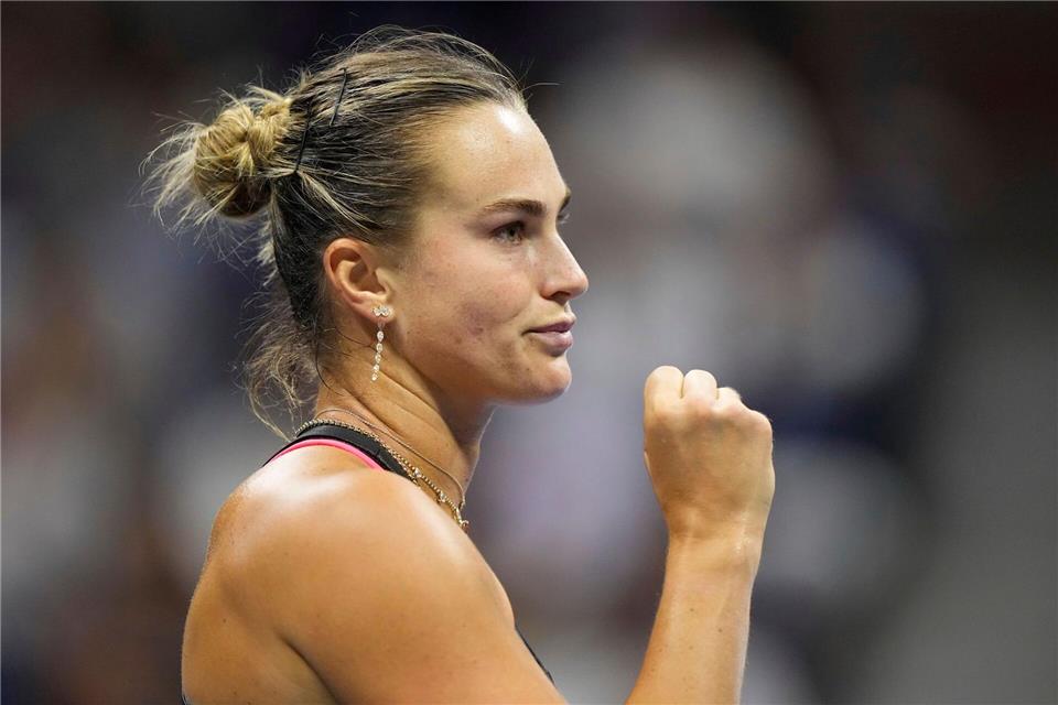 Aryna Sabalenka steht zum dritten Mal nacheinander im Endspiel der US Open.Frank Franklin/AP/dpa