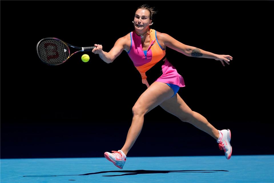 Aryna Sabalenka wurde in Melbourne erstmals gefordert, kam aber weiter.Asanka Brendon Ratnayake/AP/dpa