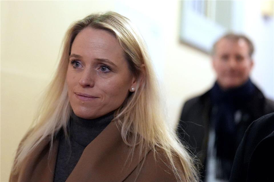 Astrid Have, die neue Frau von Stephan Hensel, sagte vor Gericht als Zeugin aus.Marcus Brandt/dpa