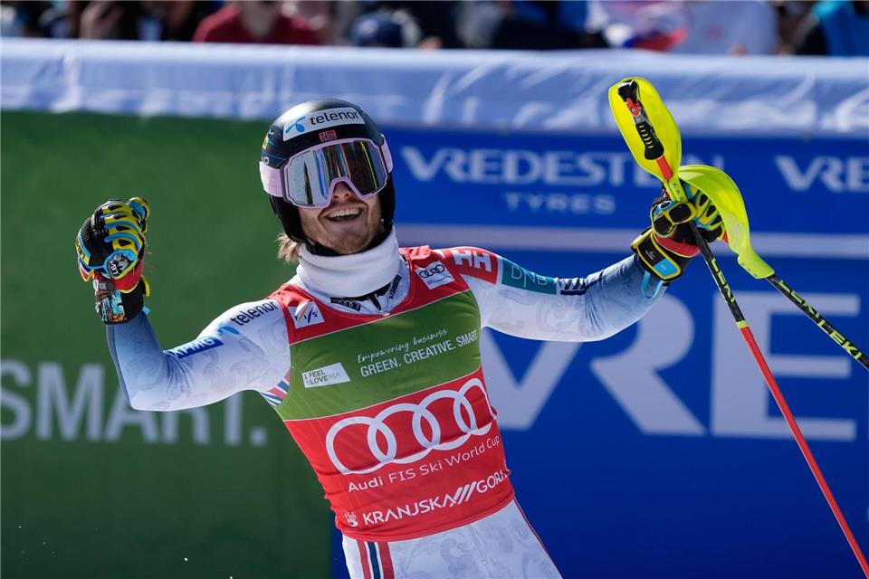 Atle Lie McGrath gewinnt den Slalom-Gesamtweltcup. (Archivbild)Giovanni Auletta/AP/dpa