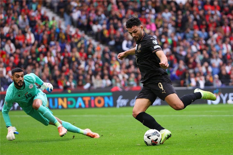 Auch Goncalo Ramos reihte sich in Portugals Torschützenliste ein. Luis Vieira/AP/dpa