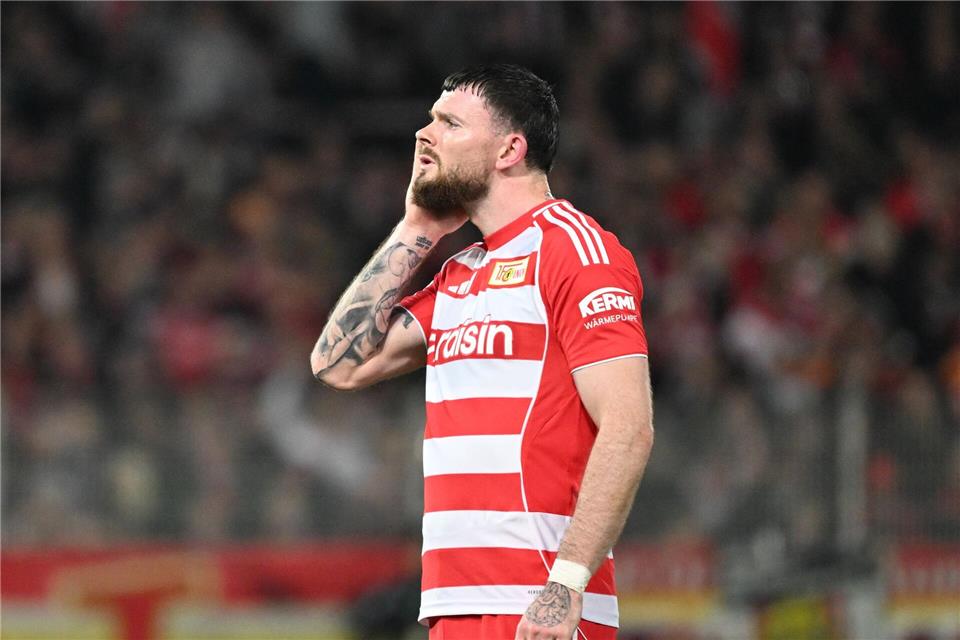 Das denkt Union-Coach Baumgart über die Stürmerflaute Auch Oliver Burke hat seit fast sechs Wochen kein Tor für Union erzielt. Soeren Stache/dpa