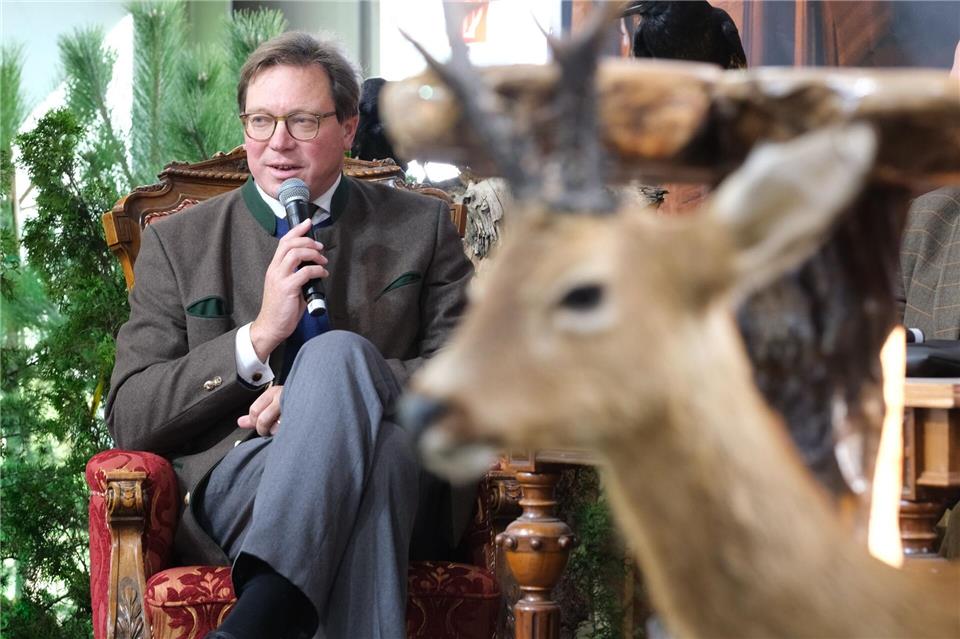 Auch Sachsens Landwirtschaftsminister kam zu der Messe. (Archivbild)Sebastian Willnow/dpa