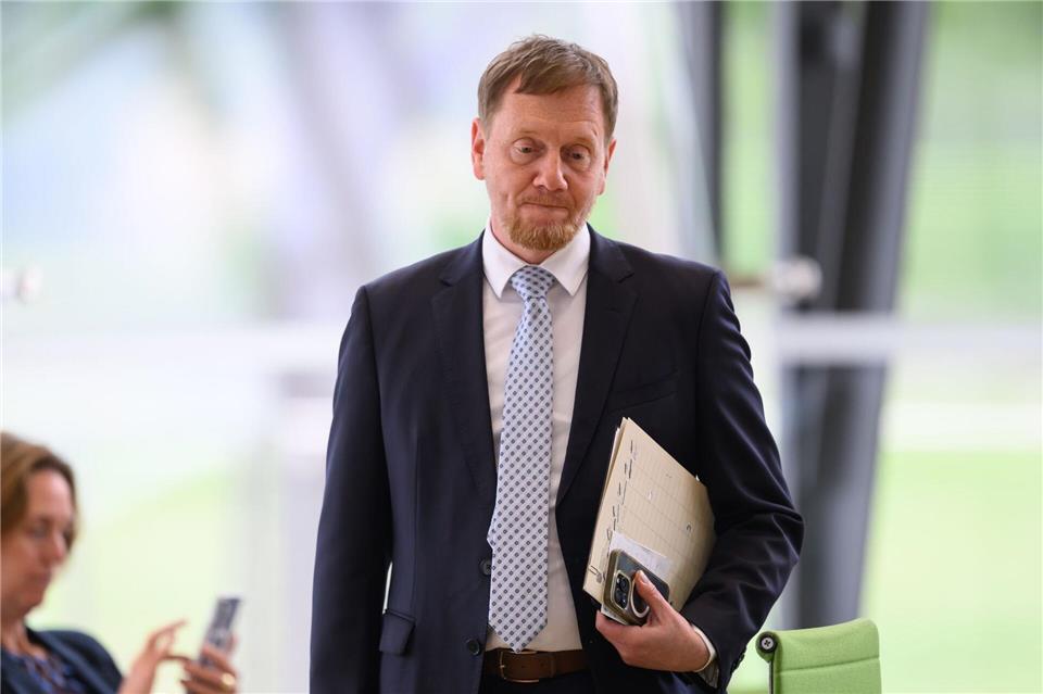 Auch Sachsens Ministerpräsident macht sich Sorgen.Robert Michael/dpa