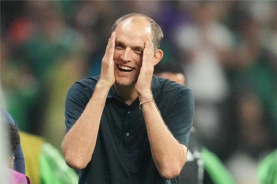 Auch Thomas Tuchel kann kaum fassen, was das für ein Spiel war, Nick Potts/PA Wire/dpa