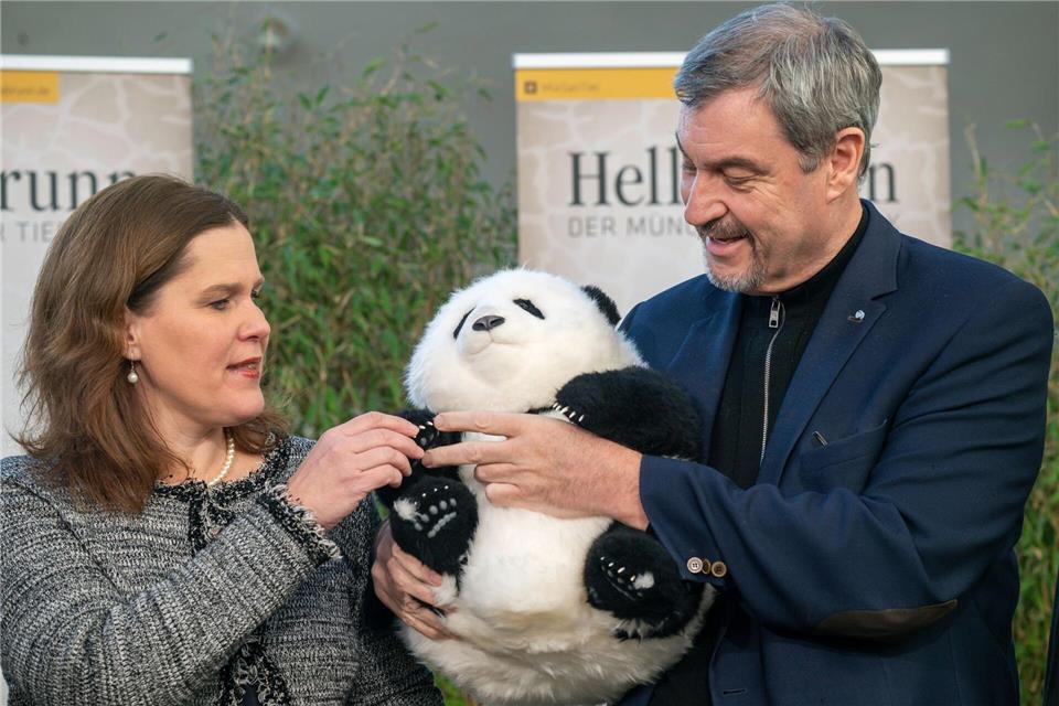 Auch Verena Dietl, Münchens Dritte Bürgermeisterin, freut sich auf die Pandabären und hofft auf klingelnde Kassen.Peter Kneffel/dpa