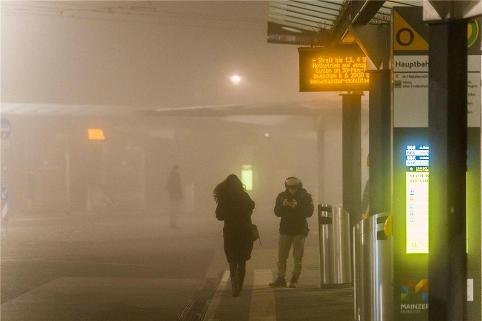 Auch am Samstag ist das Warten auf Bus und Tram in zahlreichen Orten vergeblich. Andreas Arnold/dpa