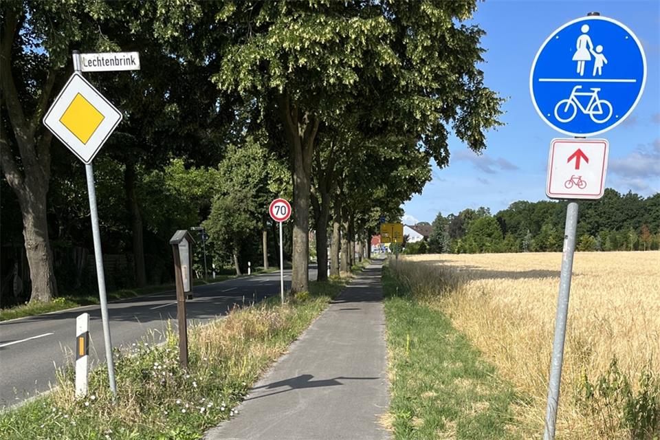 Auch auf Erler Gebiet soll der Radweg saniert werden.