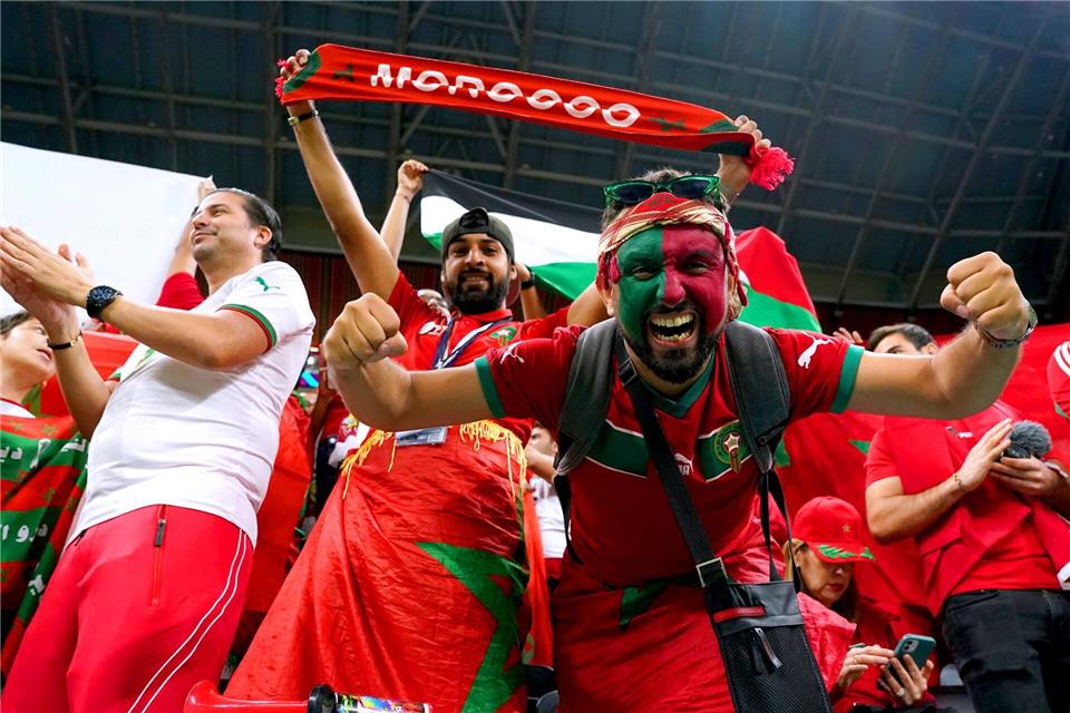 Auch bei der WM 2026 dabei: Marokko und seine Fans.Martin Rickett/PA Wire/dpa
