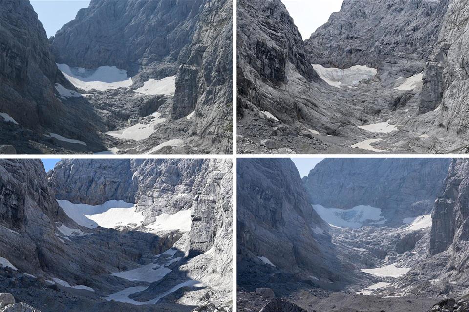 Auch der Blaueisgletscher hat den Prognosen nach nur noch wenige Jahre. (Archivbild)Angelika Warmuth/Matthias Balk/dpa