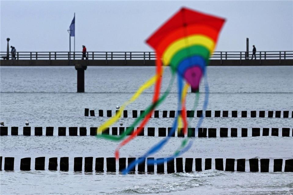 Auch ein Drachenfest am Strand ist beim Familienherbstfest in Zingst geplant. (Symbolbild)Bernd Wüstneck/dpa