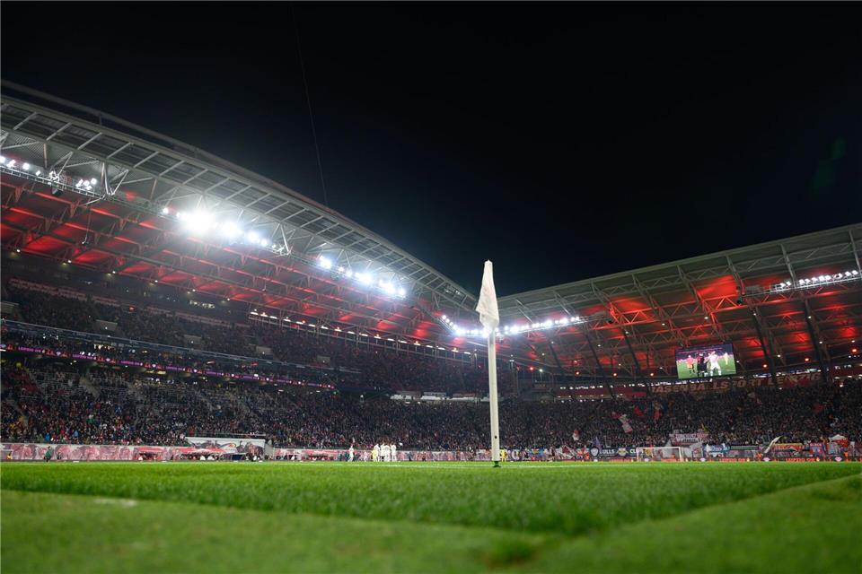 Auch gegen Union Berlin spielt RB Leipzig unter Flutlicht. (Archivbild)Robert Michael/dpa