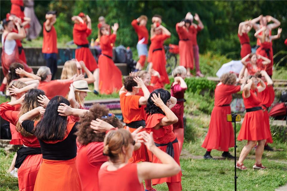 Auch in Berlin im Görlitzer Park hatte es zuletzt einen Wuthering Heights Day-Flashmob gegeben. (Archivbild)Annette Riedl/dpa