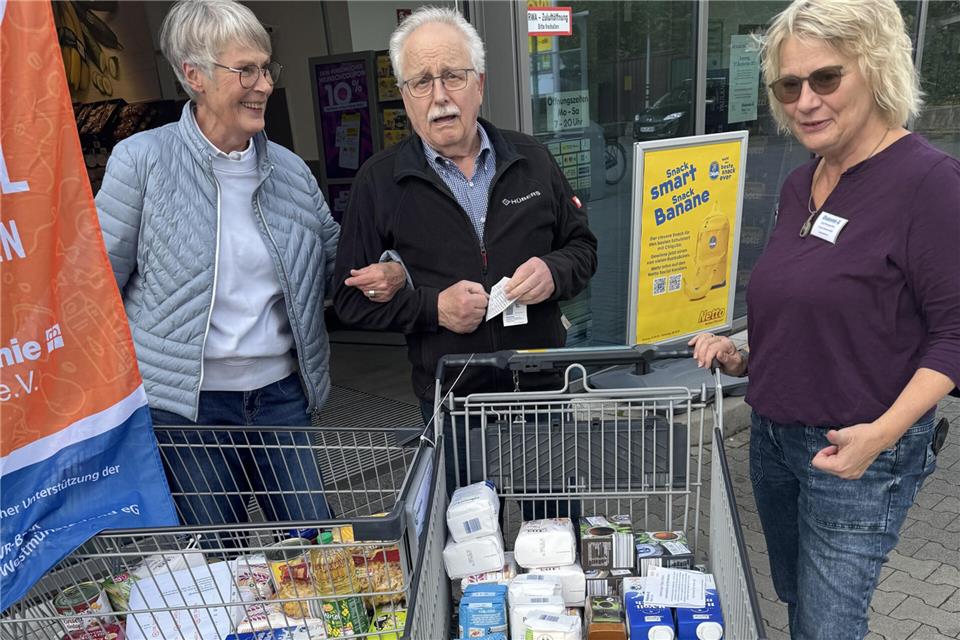Auch in Gemen füllten sich die Spendenkörbe schnell.