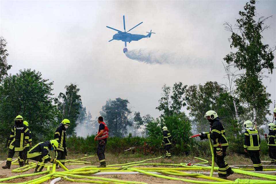 Auch in diesem Jahr hat die munitionsbelastete Gohrischheide im Grenzgebiet zwischen Sachsen und Brandenburg gebrannt. (Archivbild)Robert Michael/dpa