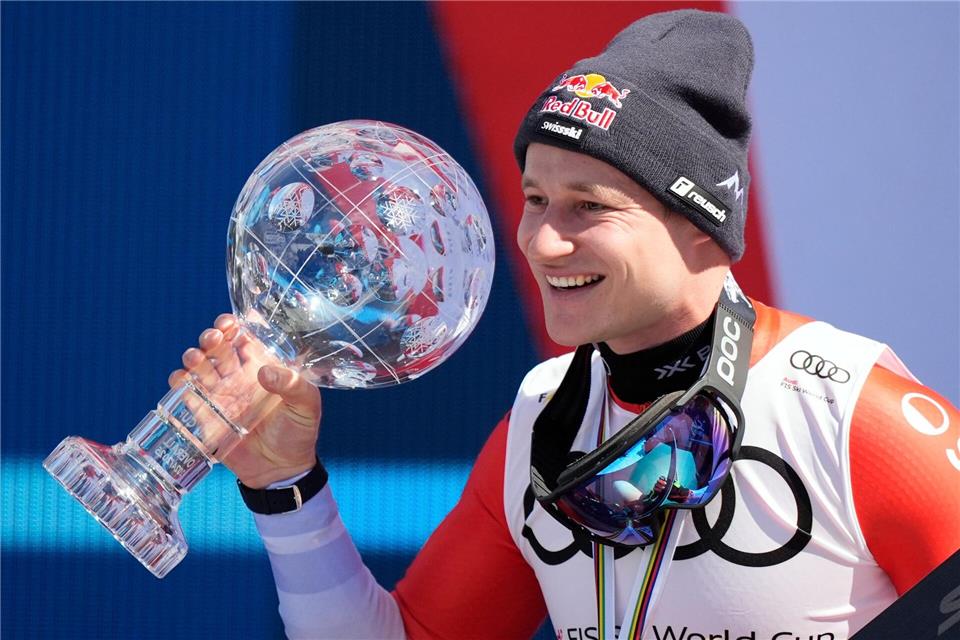 Auch in diesem Winter der Gejagte: Marco Odermatt aus der Schweiz. (Archivbild)Robert F. Bukaty/AP/dpa