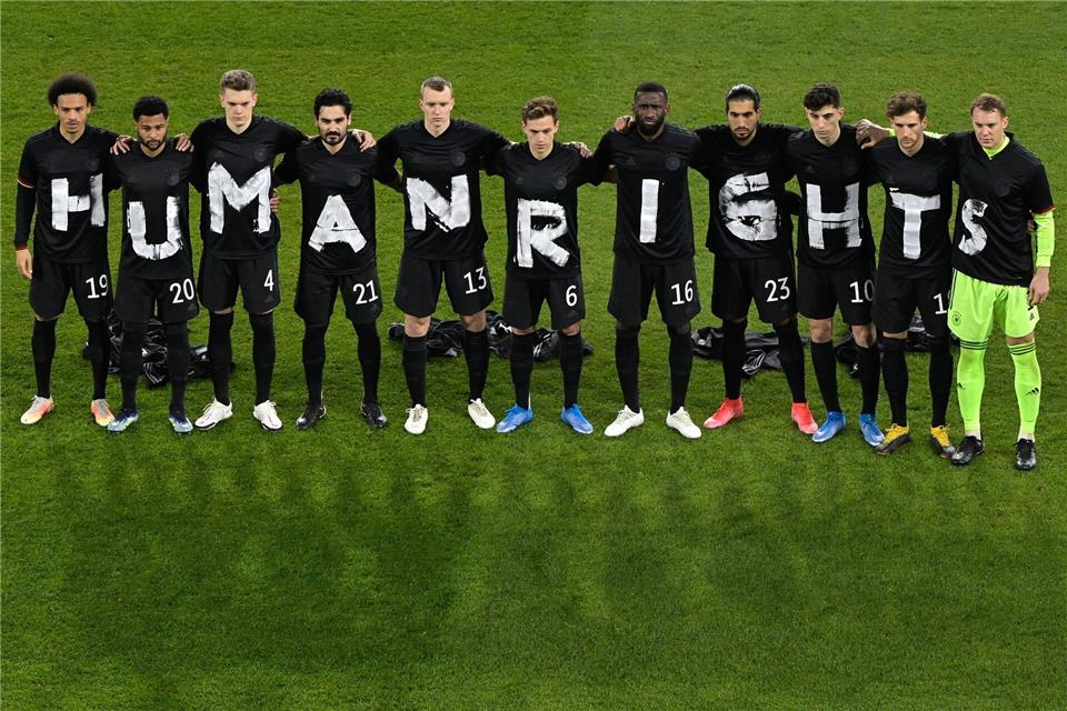 Auch vor der WM 2022 hatte es Boykott-Debatten und Proteste gegeben. (Archivbild)Tobias Schwarz/AFP-Pool/dpa