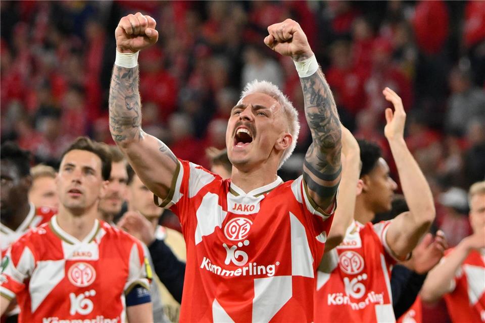 Auf Halbfinal-Kurs in der Conference League: Phillip Tietz und Mainz 05.Torsten Silz/dpa