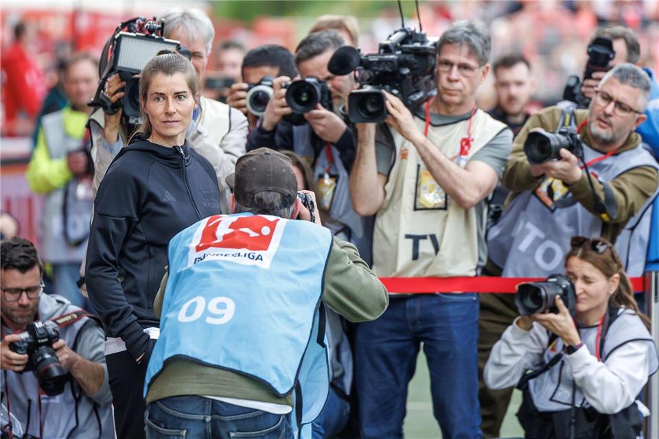 Auf Schritt und Tritt verfolgt: Marie-Louise Eta. Andreas Gora/dpa