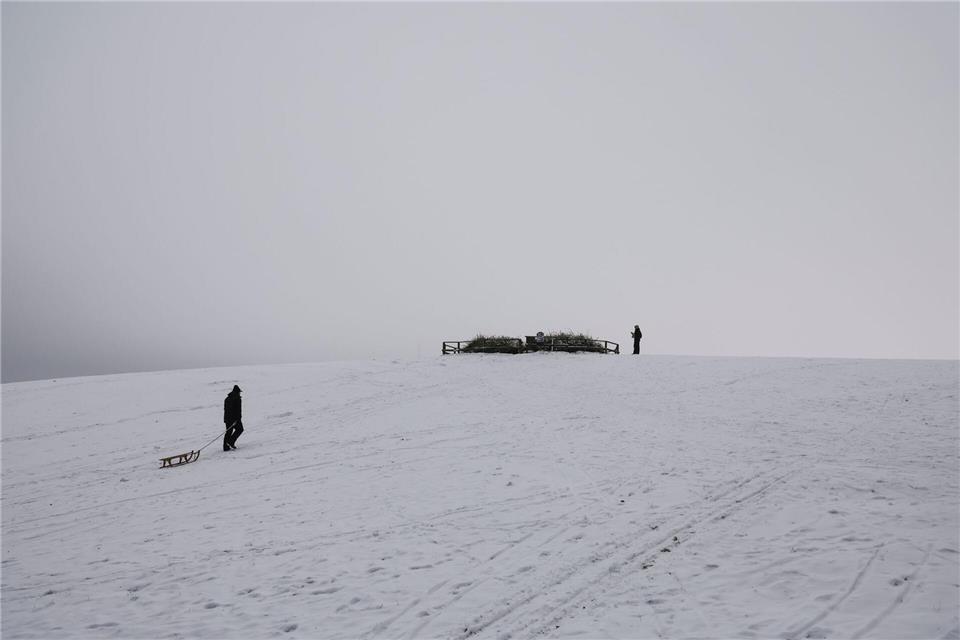 Auf dem Bungsberg sind derzeit gute Rodelbedingungen.Frank Molter/dpa