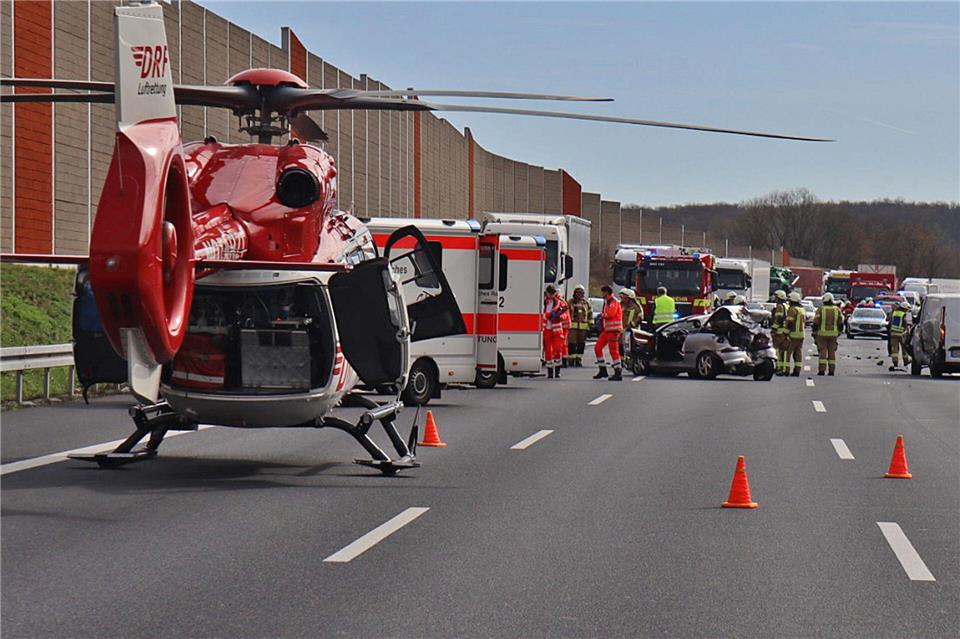 Auf der Autobahn 6 ist es zu einem Unfall gekommen.Rene Priebe/dpa