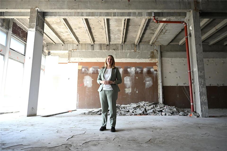Auf der Baustelle: Gewerbeimmobilien sollen zu neuem Wohnraum werden.Elisa Schu/dpa