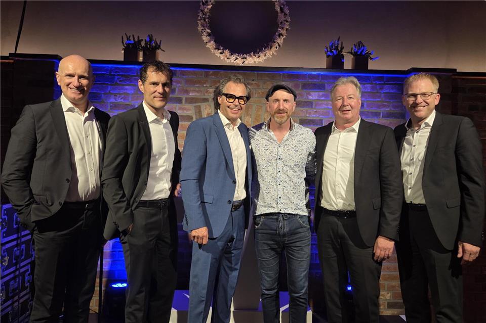 Auf der Generalversammlung der Volksbank Raesfeld und Erle (v.l.): Ralf Steiger, Marcus Feldhaar, Jan-Bernd Seier, Martin Schopps, Oliver Cichowski und Michael Weddeling.