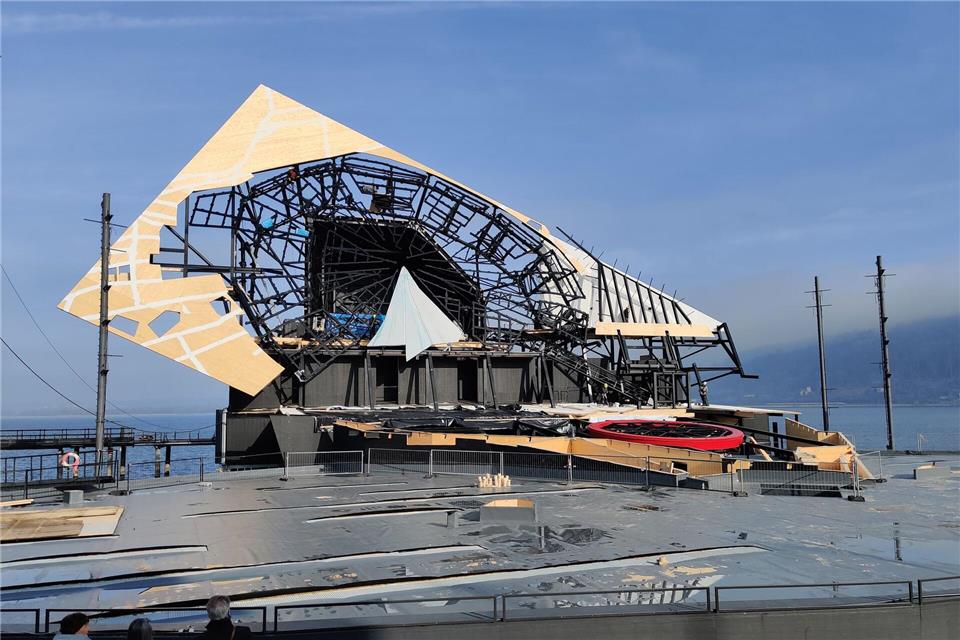 Auf der Seebühne entsteht eine neue Kulisse. (Archivbild) Angelika Grabher-Hollenstein/APA/dpa