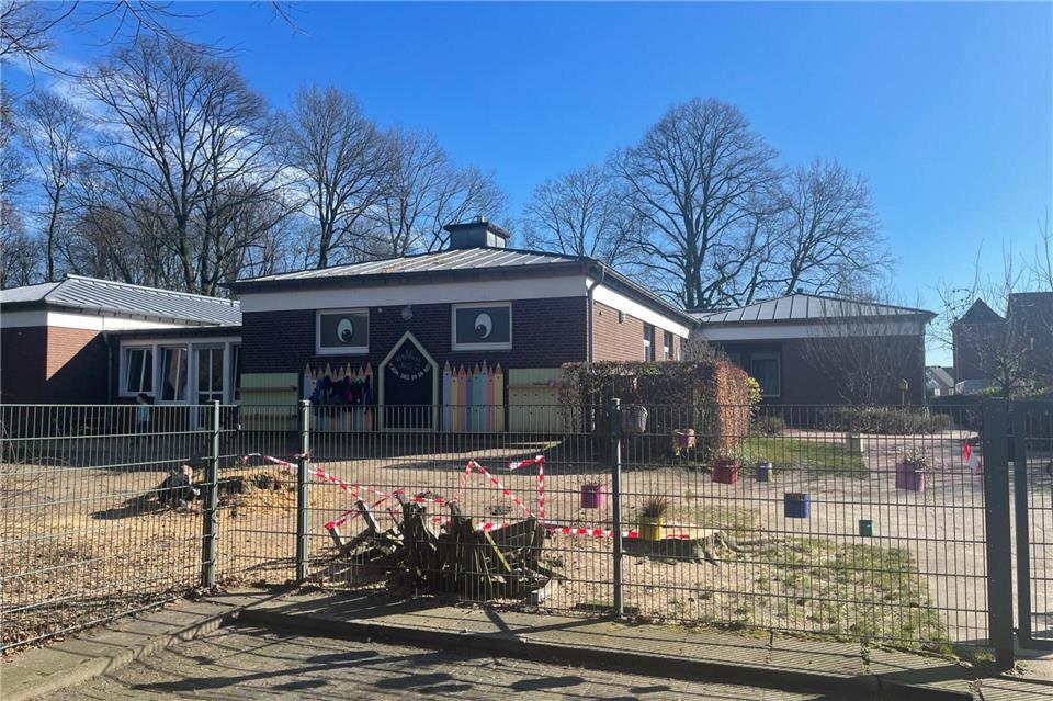 Auf dieser Seite der Kita St. Michael soll der Anbau mit der Mensa und der Küche entstehen.