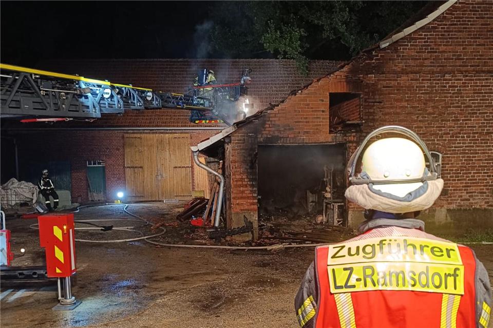 Auf einem Bauernhof in Krückling brannte eine Werkstatt.