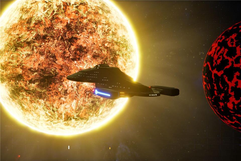 Auf zu neuen Sonnensystemen: In „Star Trek Voyager - Across the unknown“ werden Spielerinnen und Spieler zum Captain des Raumschiffs Voyager auf seiner Reise durch die Galaxis.Daedalic Entertainment/dpa-tmn