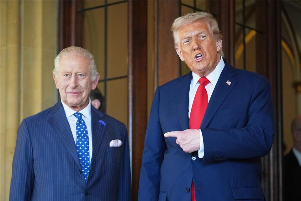 Auftritt in Windsor: Trump neben König Charles III.Evan Vucci/AP/dpa