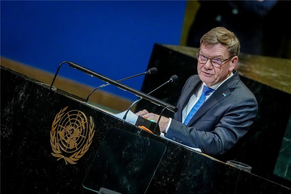 Außenminister Johann Wadephul (CDU) während der Generaldebatte der Vereinten Nationen im September in New York. Kay Nietfeld/dpa