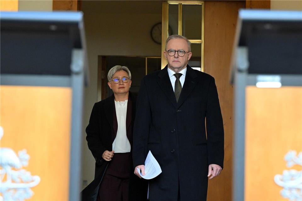 Australiens Premier Anthony Albanese schließt sich Frankreich und Kanada an.Mick Tsikas/AAP/dpa