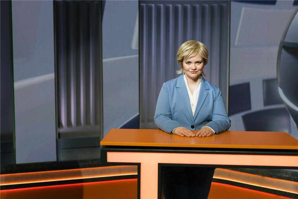 Autorin und Darstellerin Caro Worbs im „ZDF Magazin vor Ort“.Lennart Speer/ZDF/dpa