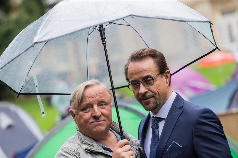 Münster-„Tatort“: Professor Boerne macht sich zum Affen Axel Prahl und Jan Josef Liefers sind wieder als TV-Ermitler unterwegs.Rolf Vennenbernd/dpa