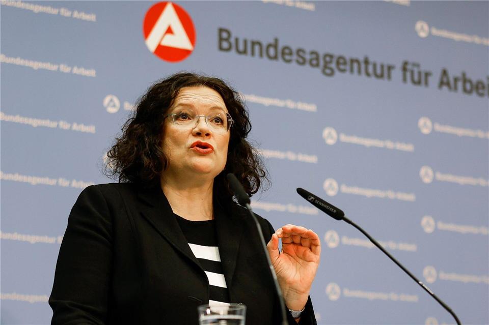 BA-Chefin Andrea Nahles wird die Finanzzahlen im Haushaltsausschuss des Bundestags vorstellen. (Archivfoto)Daniel Löb/dpa