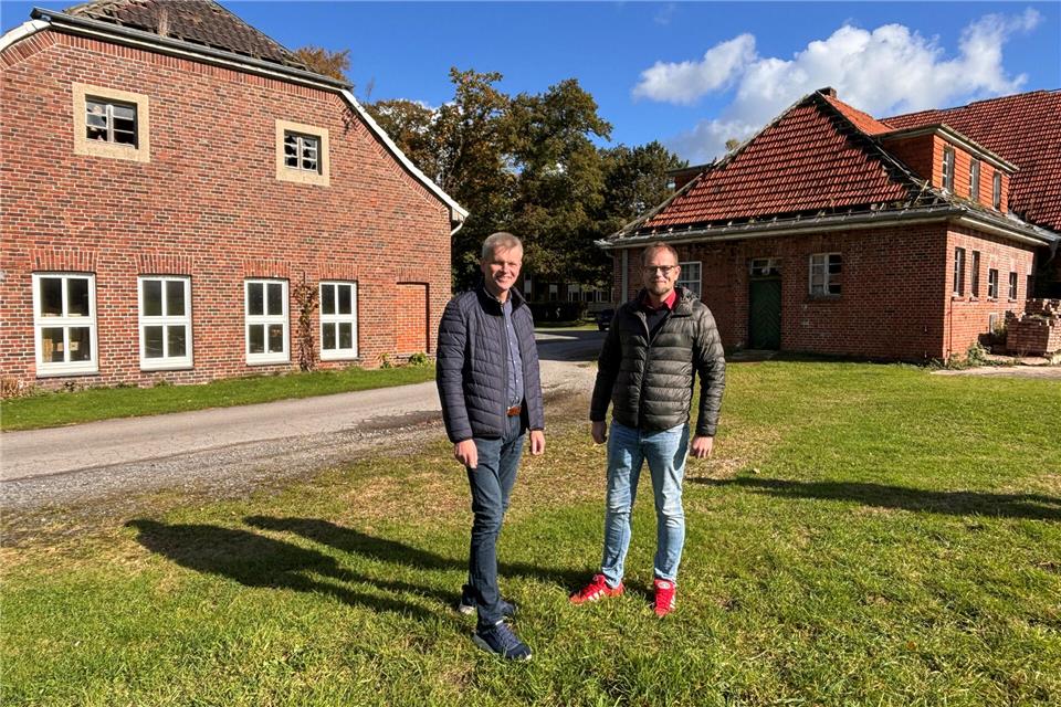 BHD-Geschäftsführer Christoph Rahmann (rechts) und sein Ahauser Amtskollege Markus Bitter freuen sich über das Projekt in Burlo. Anfang 2025 sollen, so der Plan, beide Betriebshilfsdienste miteinander verschmelzen.