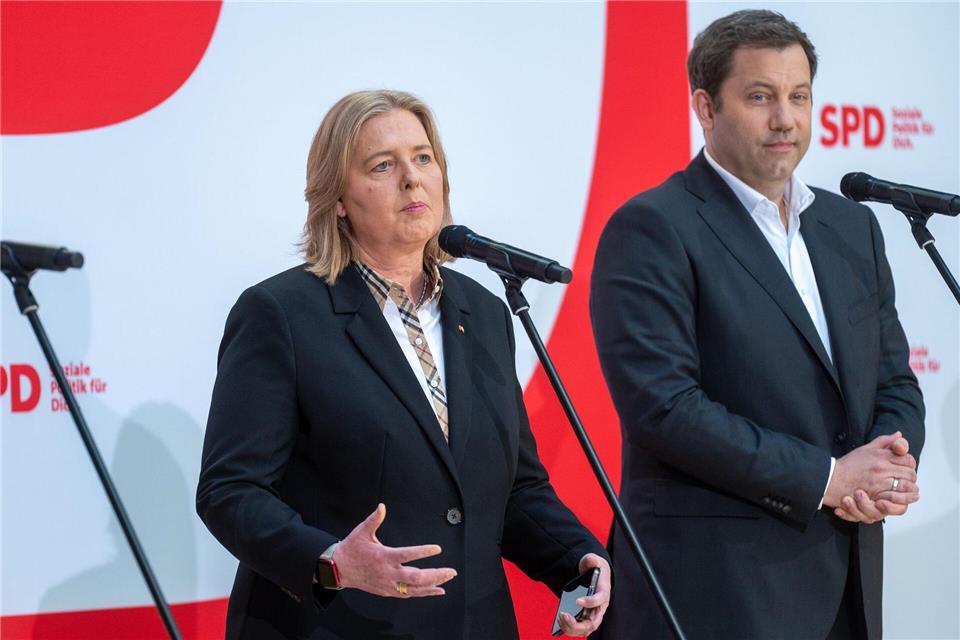 Bärbel Bas und Lars Klingbeil wollen gemeinsam die SPD führen.Christophe Gateau/dpa