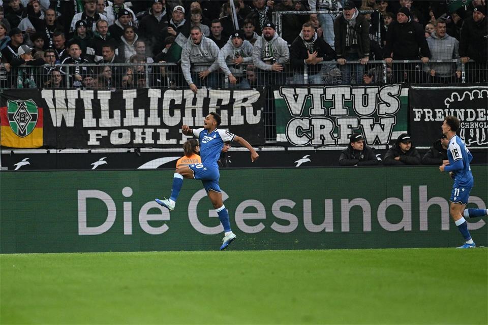 Bambasé Conté brachte die Gäste aus Hoffenheim in Führung. Fabian Strauch/dpa