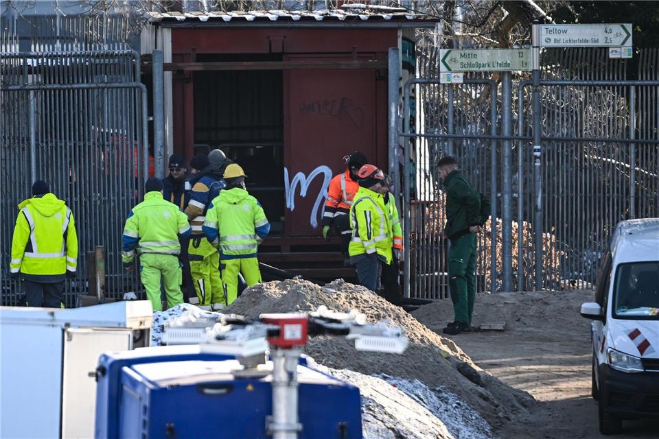 Bauarbeiten am Anschlagsort. Britta Pedersen/dpa