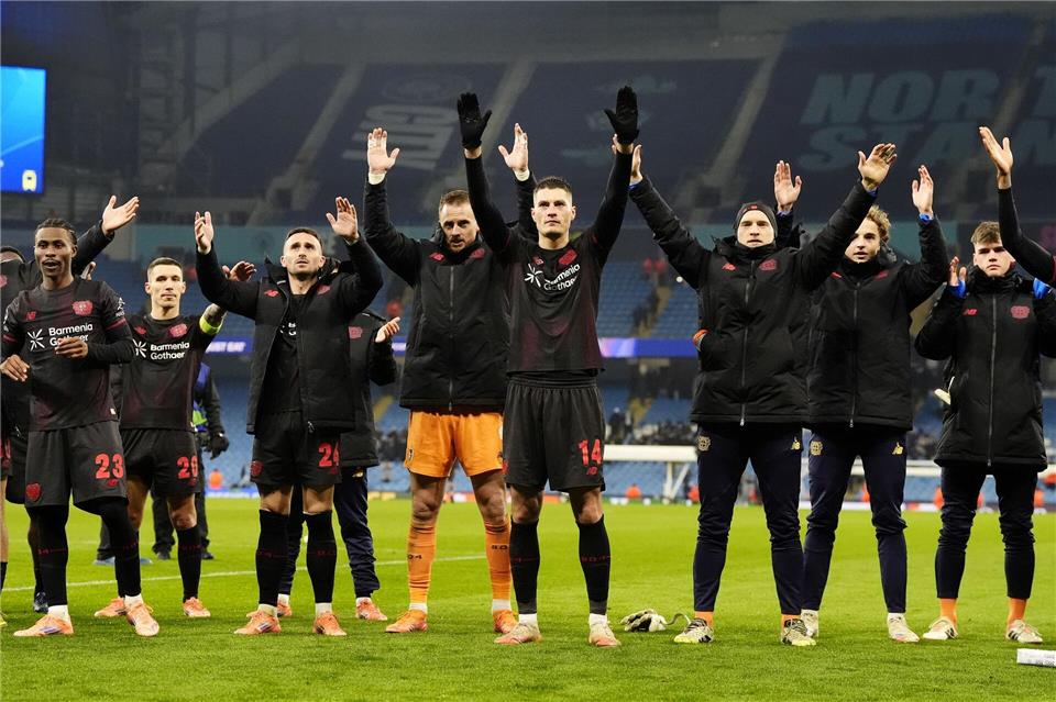 Bayer Leverkusen kommt mit Schub aus Manchester zum Duell gegen Dortmund. (Archivfoto)Nick Potts/PA Wire/dpa